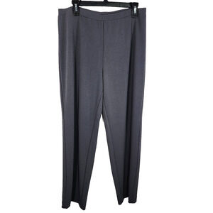 Susan Graver Women Pants Medium Gray Passport Pull On Preppy Neutral Minimalist